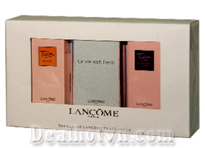 Nước hoa Lancôme – Kho báu chứa đựng ký ức ngát hương của người phụ nữ trưởng thành. Sét 3 chai giá 140.000đ.